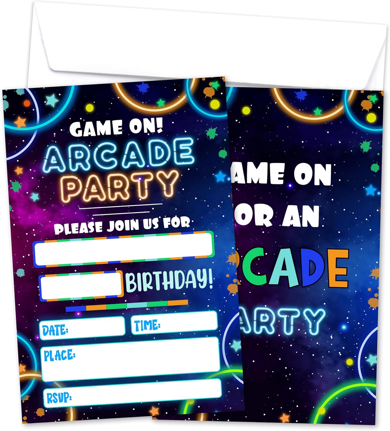 5th Birthday Invitations For Boys Girls, Hi Five Birthday Party Invitations For Kids, Graffiti Party Invitations Cards With Envelopes, Birthday Party Decorations -06