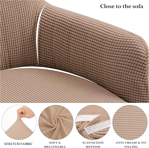 Miniatura 10 de TIANSHU Funda para silla de sala de estar, para comedor, sala de estar, oficina, recepción, funda antideslizante para silla de comedor (funda para