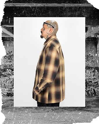 FB County Long Sleeve Flannel Shirt, Cotton-Poly, Plaid