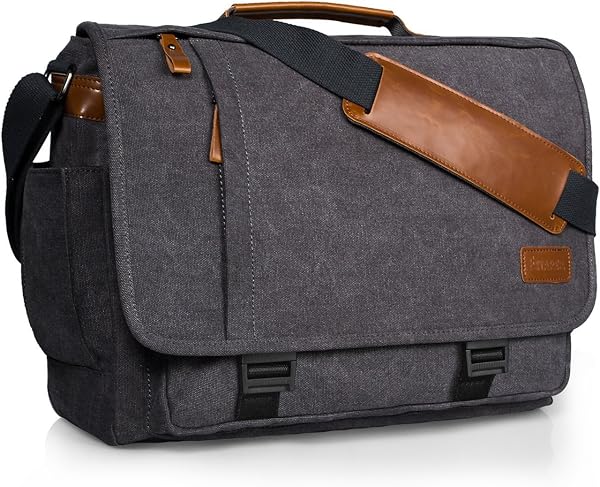 Estarer Laptop Messenger Bag Water Resistant Canvas