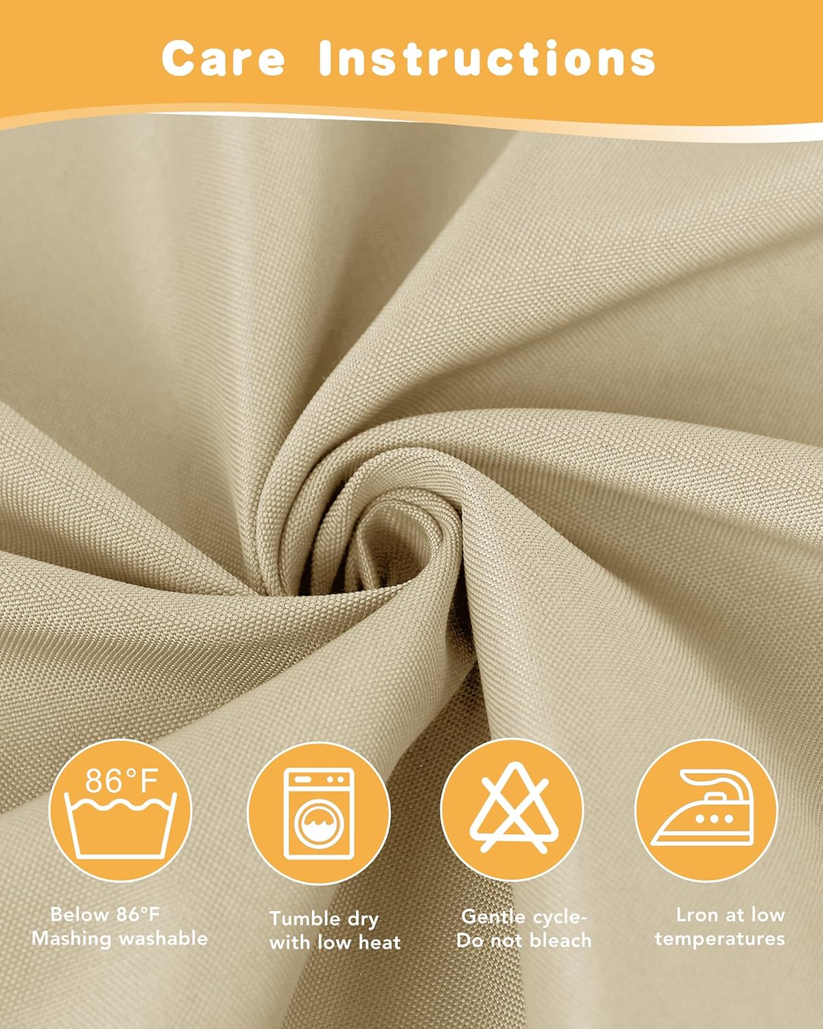 HolidayIdeas Outdoor Curtains for Patio Waterproof, 4 Panels - 54 x 84 Inch - Privacy Protection & Light Filtering Curtains Cream Grommet Outside Curtains for Porch, Gazebo, Pergola, Backyard