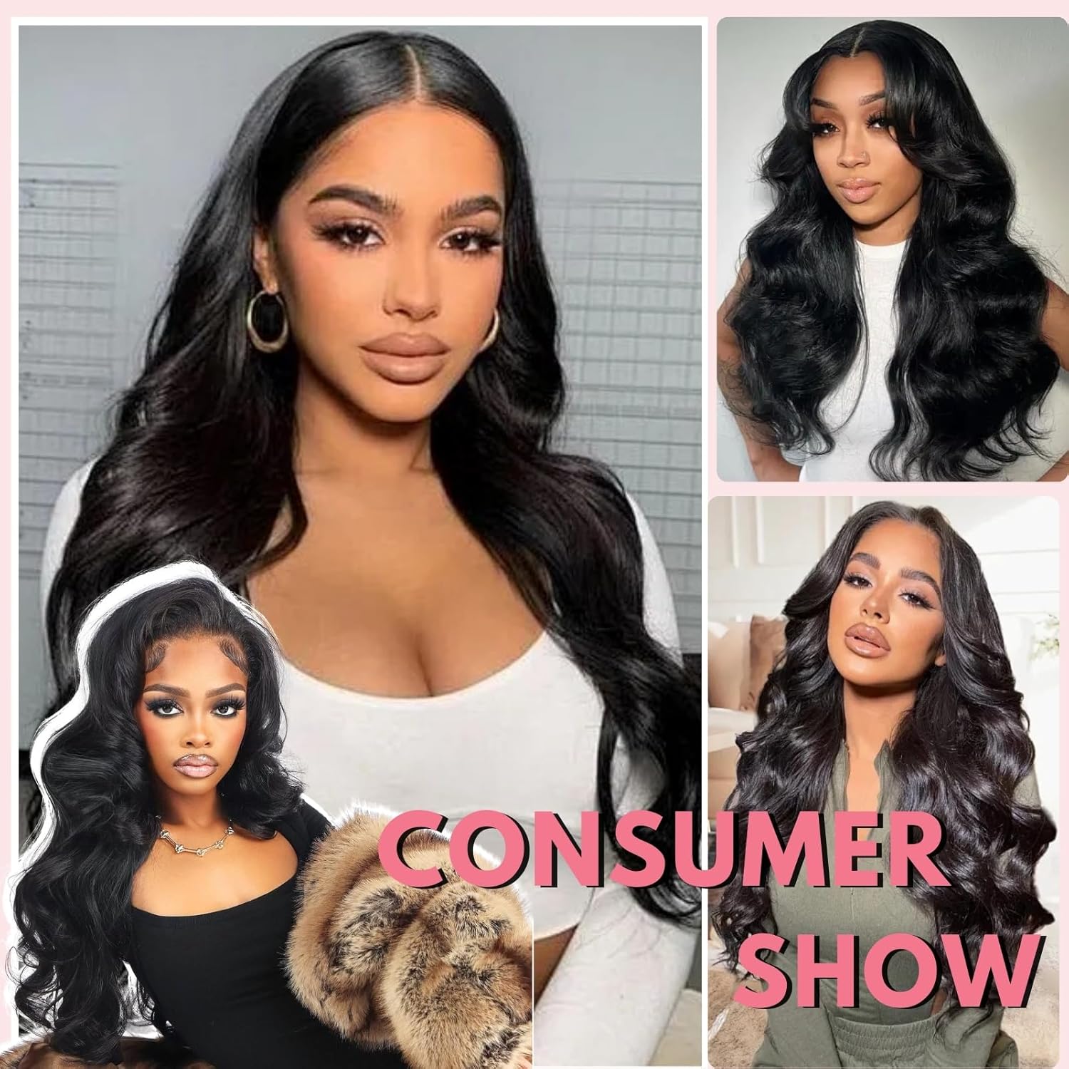 Lace Front Wigs Human Hair for Black Women, Soft Remy 13x4 HD Lace Frontal Wig, 200 Density Body Wave Brazilian Raw Human Hair Wigs, Natural Black 20 Inch