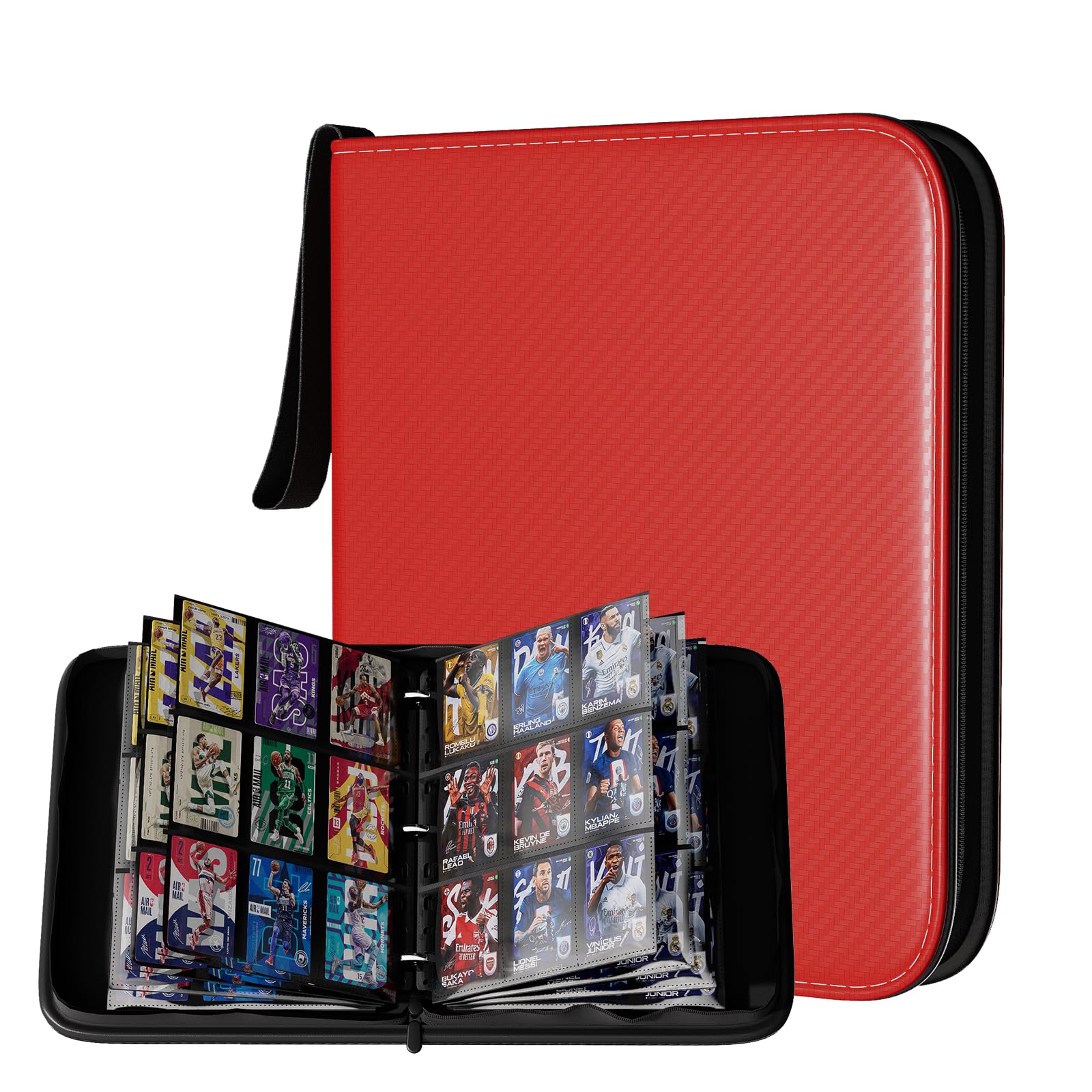Carpeta de tarjetas de 9 bolsillos, 720 bolsillos de doble cara, carpeta de coleccionista de poliuretano, carpeta impermeable con cremallera para MTG, TCG y álbumes de tarjetas deportivas