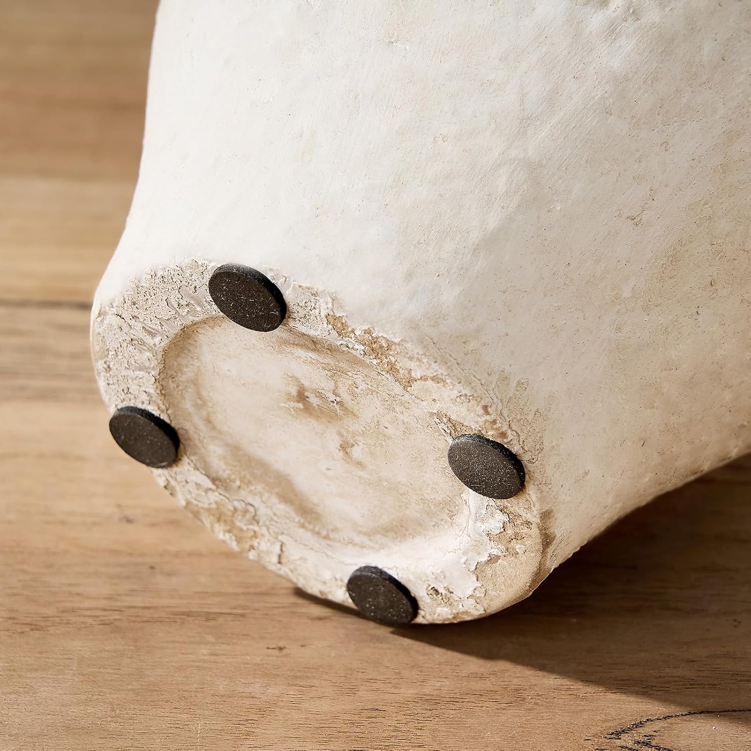 LUKA Ceramic Rustic Farmhouse Vase,8.25 inch Terracotta Vase with Handle,Neutral Clay Pot Vases Decorative Vase for Living Room,Table,Shelf Decor(Off-White,M) - Image 7