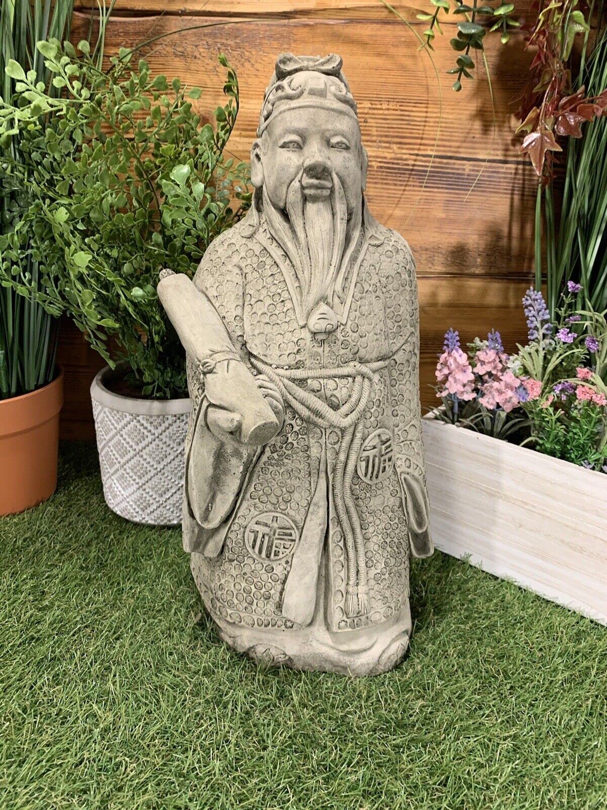 J And L Stone Ornaments Stone J And L Ornaments Large Chinese Japanese Confucius Man Oriental Gift Ornament Statue