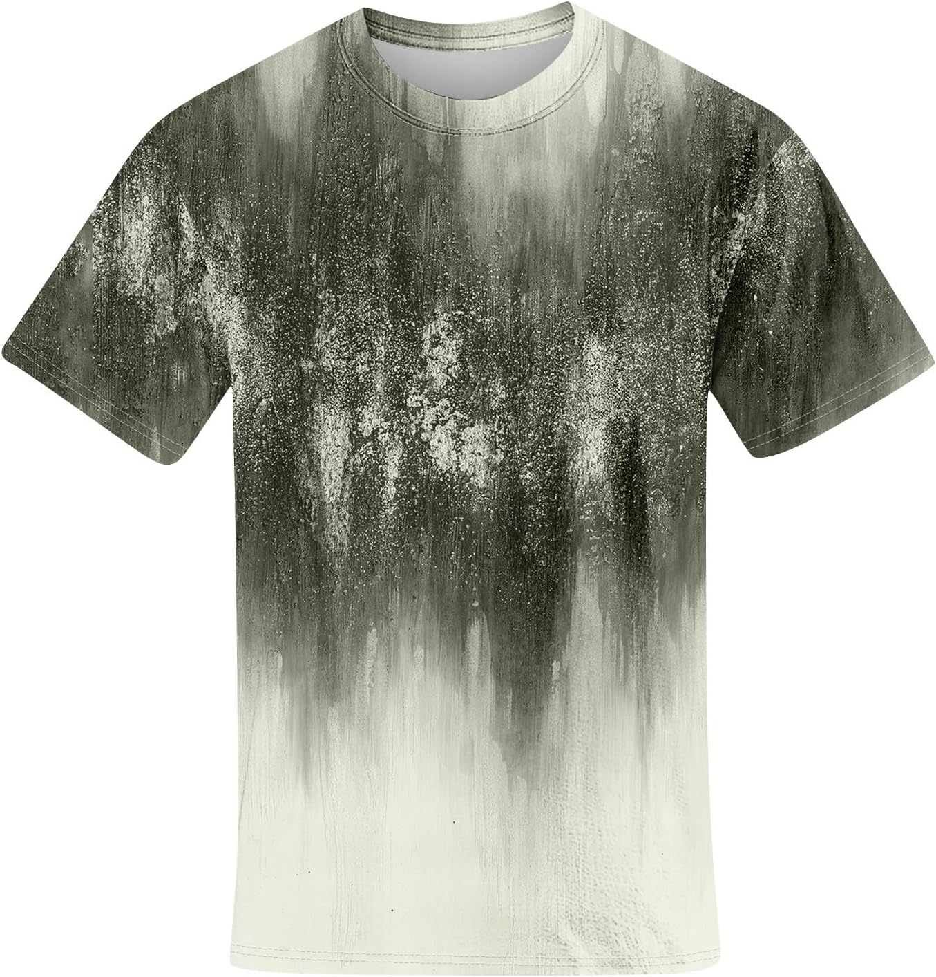 Men's Tee Shirts Casual Gradient Print Tshirts Short Sleeve Crewneck Loose Oversized Summer Beach T Shirt, S-5XL