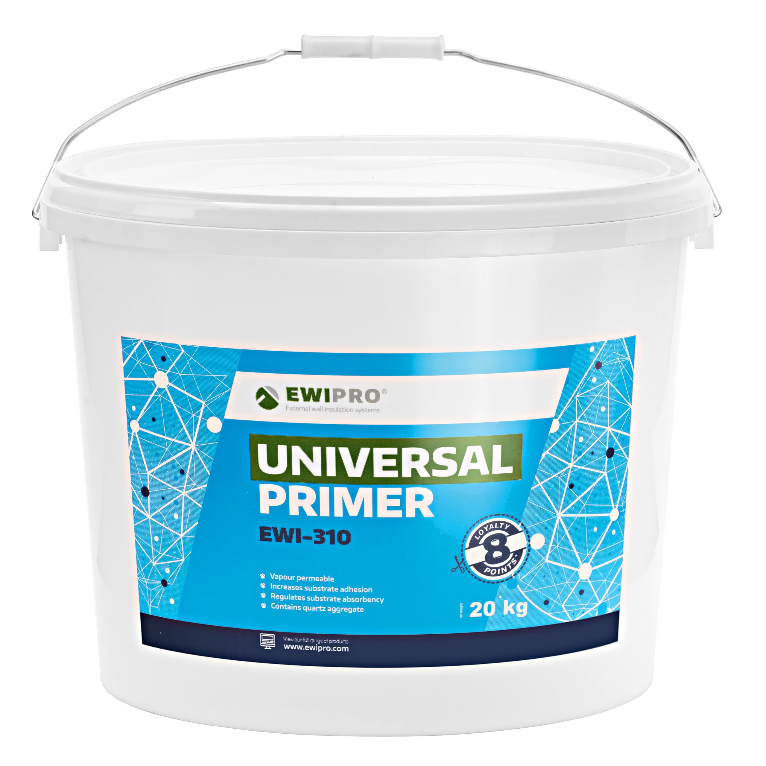 Universal Primer EWI-310, 20kg, Improves Adhesion, to Substrate, Reduces Groundwork Absorbency, Creates Strong Surface, for Wall Insulation Systems