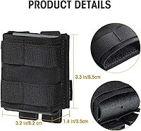 Vista 6 de VISMIX Funda para cargador de rifle, doble funda AR de 5.56mm Molle con inserción de Kydex de liberación rápida y compatible con MOLLE