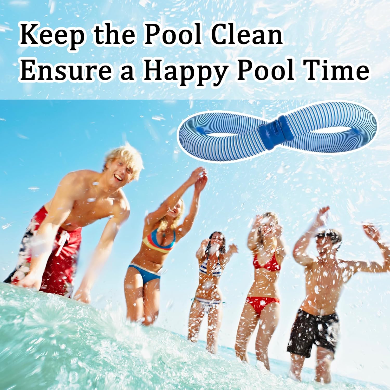 8 Pack 39 Inch Pool Vacuum Hose Compatible with MX6, MX8, MX6 Elite, MX8 Elite, Twisted Lock Swimming Pool Vacuum Hose for Swimming Cleaning, R0527700 Pool Cleaner Hose Replacement Parts (8pack)