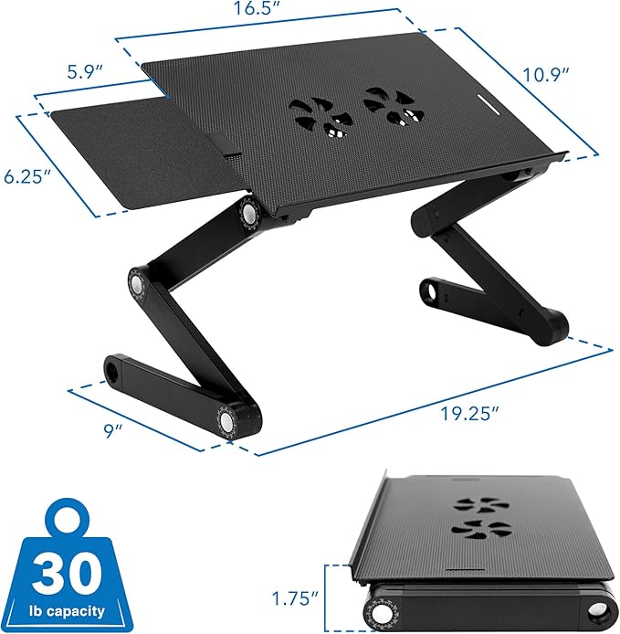 Base Ajustable para Portátil con Ventiladores USB y Reposamuñecas miniatura 6