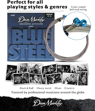 Dean Markley 2556 010 - .046 Blue Steel Electric Regular Guitar Strings