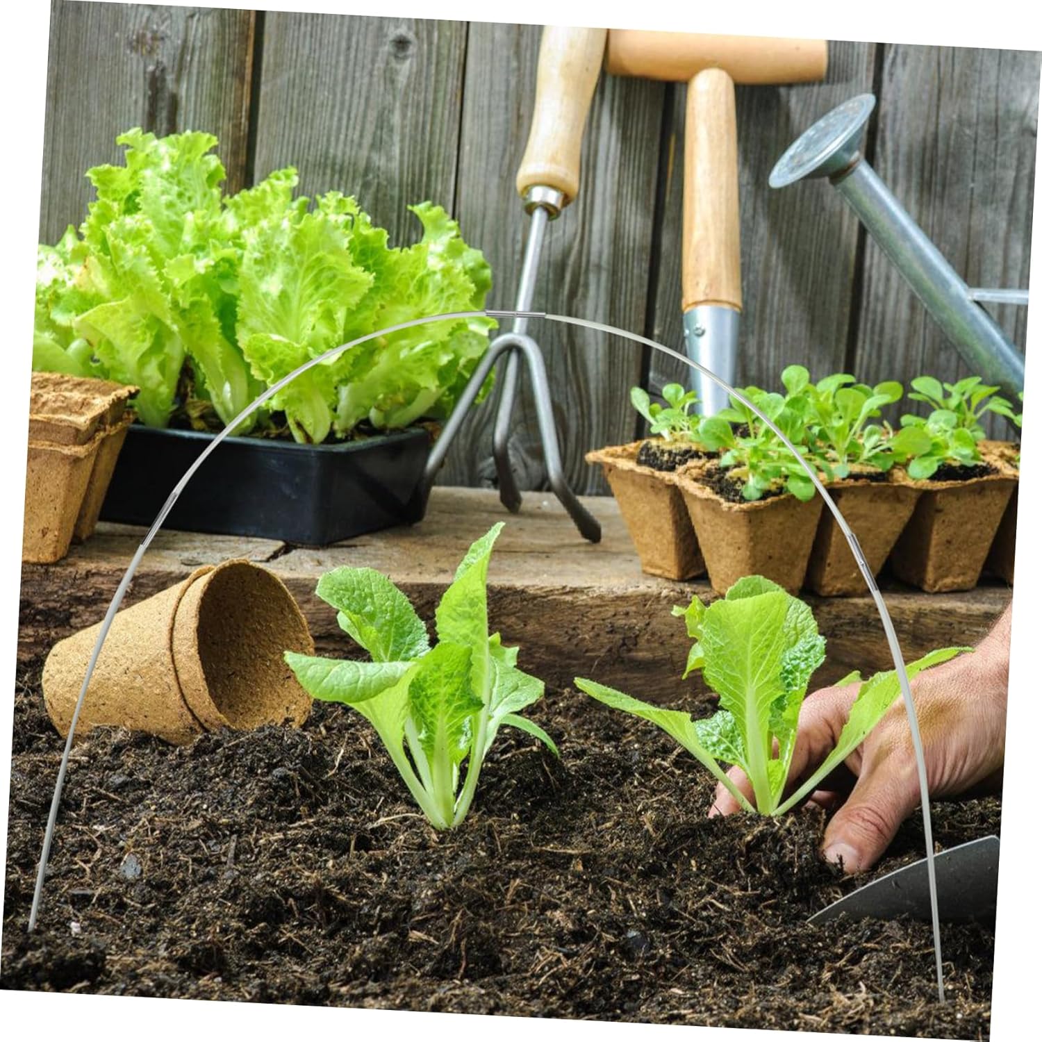 POPETPOP 1set Greenhouse Plant Support Stakes Fiberglass Garden for Tunnels for Raised Beds Simple Installation for Secure Plant