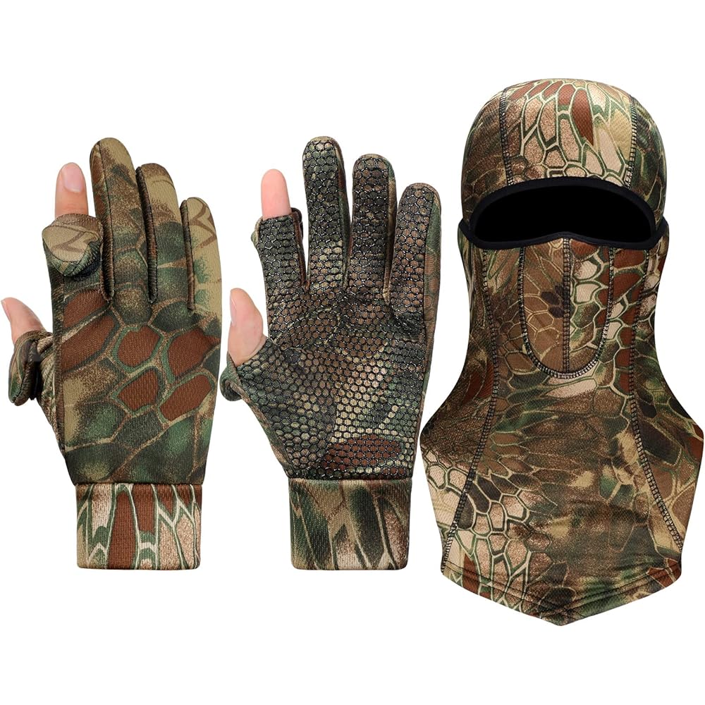 4/mo Finance Geyoga Camo Hunting Gloves for Men Full Face Cover