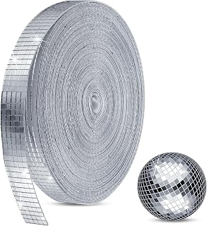 SATINIOR 20000 Pcs Disco Ball Mirror Tiles Self Adhesive for Crafts 5 x 5 mm Small Disco Tape Ball Stickers Square Mosaic Tiles Mirror Pieces for DIY Craft Party Decor