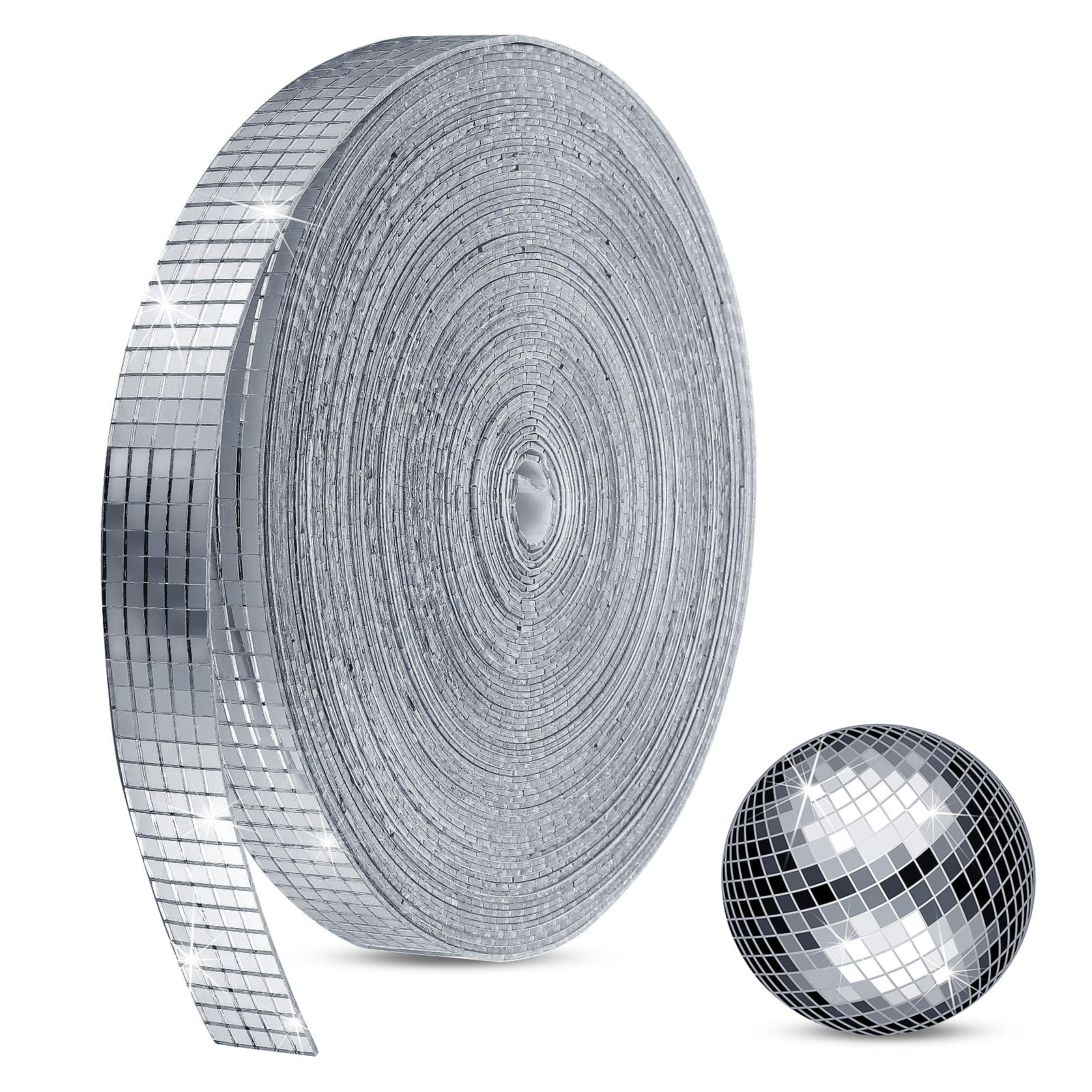 Azulejos de espejo mini autoadhesivos de 5x5 mm para manualidades y bolas disco (20000 uds)