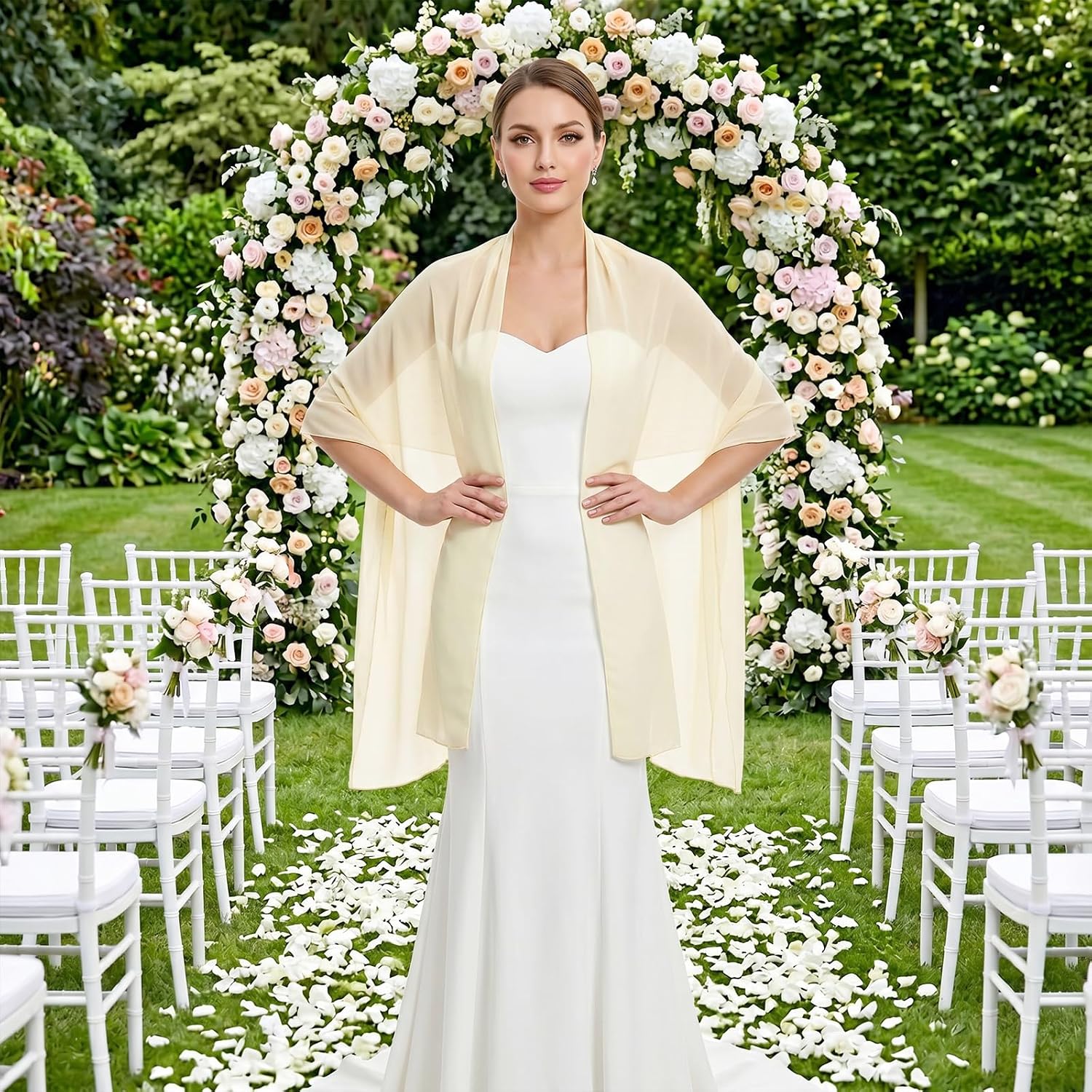 choyaxo Shawl Wraps for Evening Dresses Scarfs Dress Cover Up Women Wedding Bridal