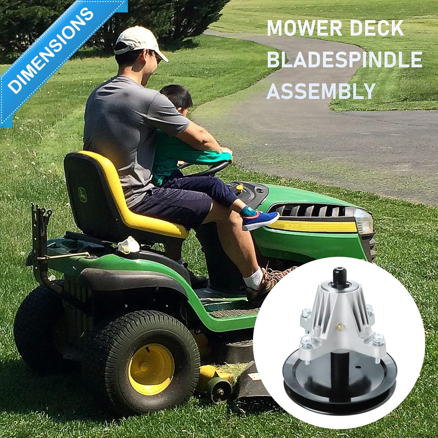 Deck Rebuild Kit Lawn Mower Assembly with Pulley Idler Belt for Cub Cadet MTD Rover Troy Bilt 46" Mower Deck 618-04636 618-04865A 918-04636 918-04865A LTX1046VT LT2200