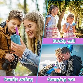 Selieve Toys for 3-14 Year Old Children\'s, Walkie Talkies for Kids 22 Channels 2 Way Radio Toy with Backlit LCD Flashlight, 3 Miles Range for Outside, Camping, Hiking Purple