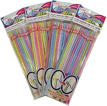 FunFlex (4pk) Color Changing Disposable Straws - Slim