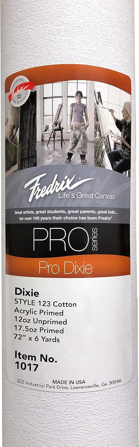 Tara Materials Fredrix 72x6yd 12oz Primed Cotton