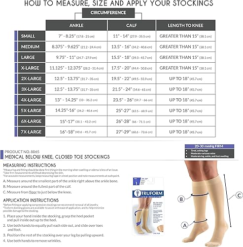 Miniatura 3 de Medias Truform de compresión 20-30 mmHg unisex 8865-M Beige 1