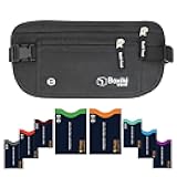 Boxiki Travel, Black Money Belt with RFID Sleeves Set - 8 Pcs Navy Blue | Secure Waist Bag and RFID Card Holder for Men and Women