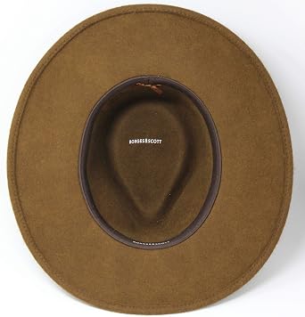 Premium Alpaca Lewis - Wide Brim Fedora Hat - Alpaca Wool Felt - Water Resistant - Leather Band