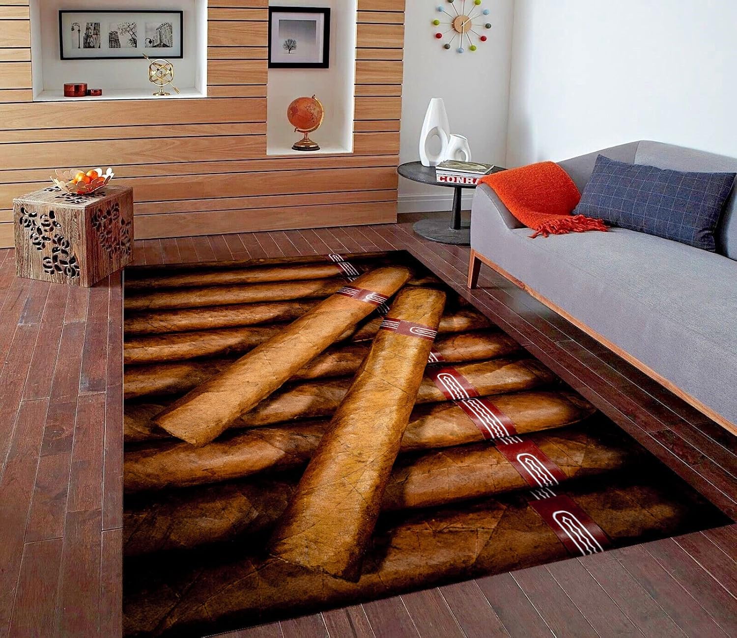 Cigars Rug, Open humidor Cigar Box Rug C4256.3 (47”x71”)=120x180cm
