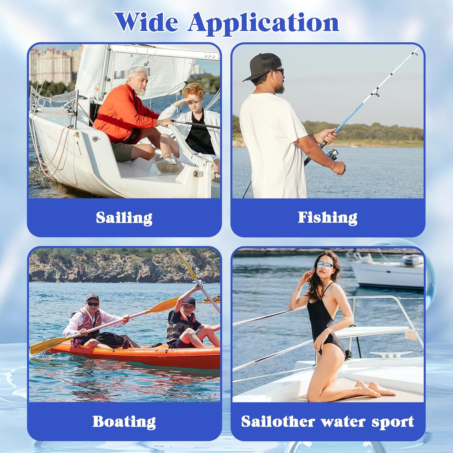 4 Pack Floating Keychain for Boat Keys, Waterproof Bright Color Boat Key Float, Great Buoyance for Boating Fishing Sailing Outdoor Sports