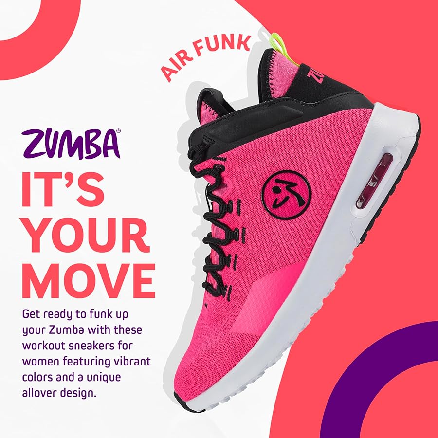 Amazon.com | ZUMBA Women's Air Funk Foam-Sole Dance Sneakers, 7.5