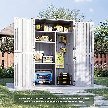 Amazon.com : Aoxun Outdoor Storage Shed, 64 Cu.Ft Vertical