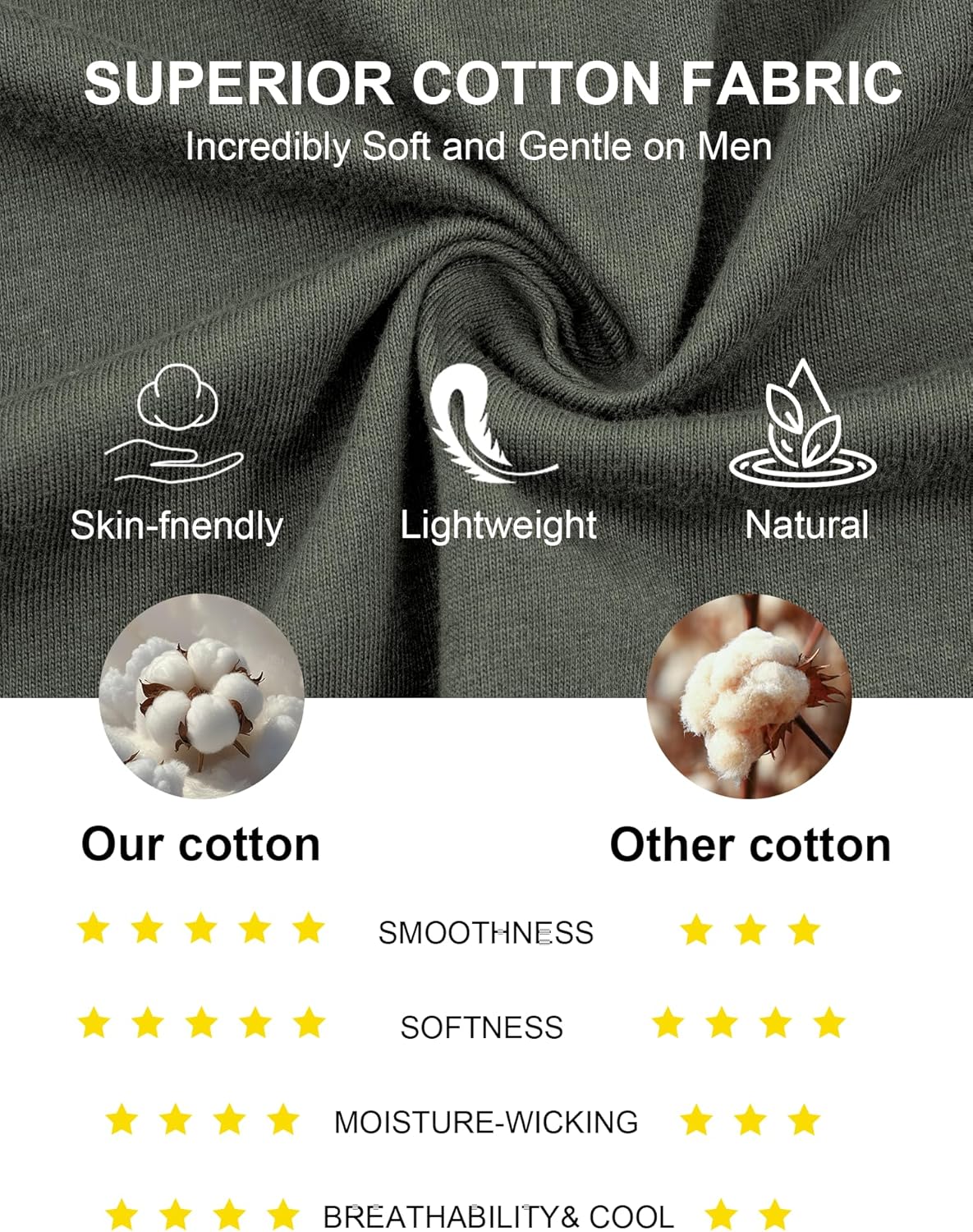 COLORFULLEAF Men's 100% Cotton Pajama Set Short Sleeve Button Down Sleepwear Soft V-neck Lounge Pjs with Pockets - Image 6