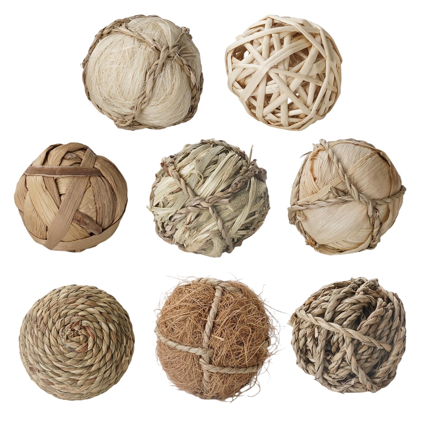 Ronyes 8pcs Decorative Balls for Centerpiece Bowls, Wicker Rattan Balls Set Vase Fillers for Home Table Garden Wedding Party Decor