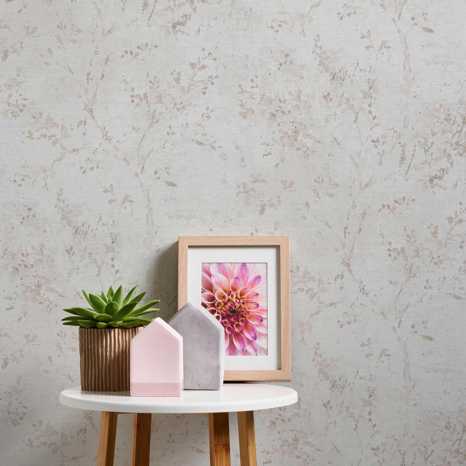 Livingwalls 396503 Wallpaper with Branches in Grey, Beige, High-Quality Floral Wallpaper with Design for Various Rooms, 10.05 m x 0.53 m, Made in Germany