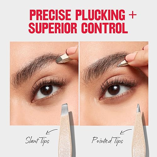 Miniatura 4 de Revlon Designer Series - Juego de mini pinzas, kit de herramientas de depilación con mini pinzas de punta inclinada y punta de punta, portátil y