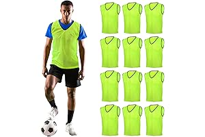 Sports Pinnies for Youth and Adults - Soccer, Basketball Practice Vest Set...