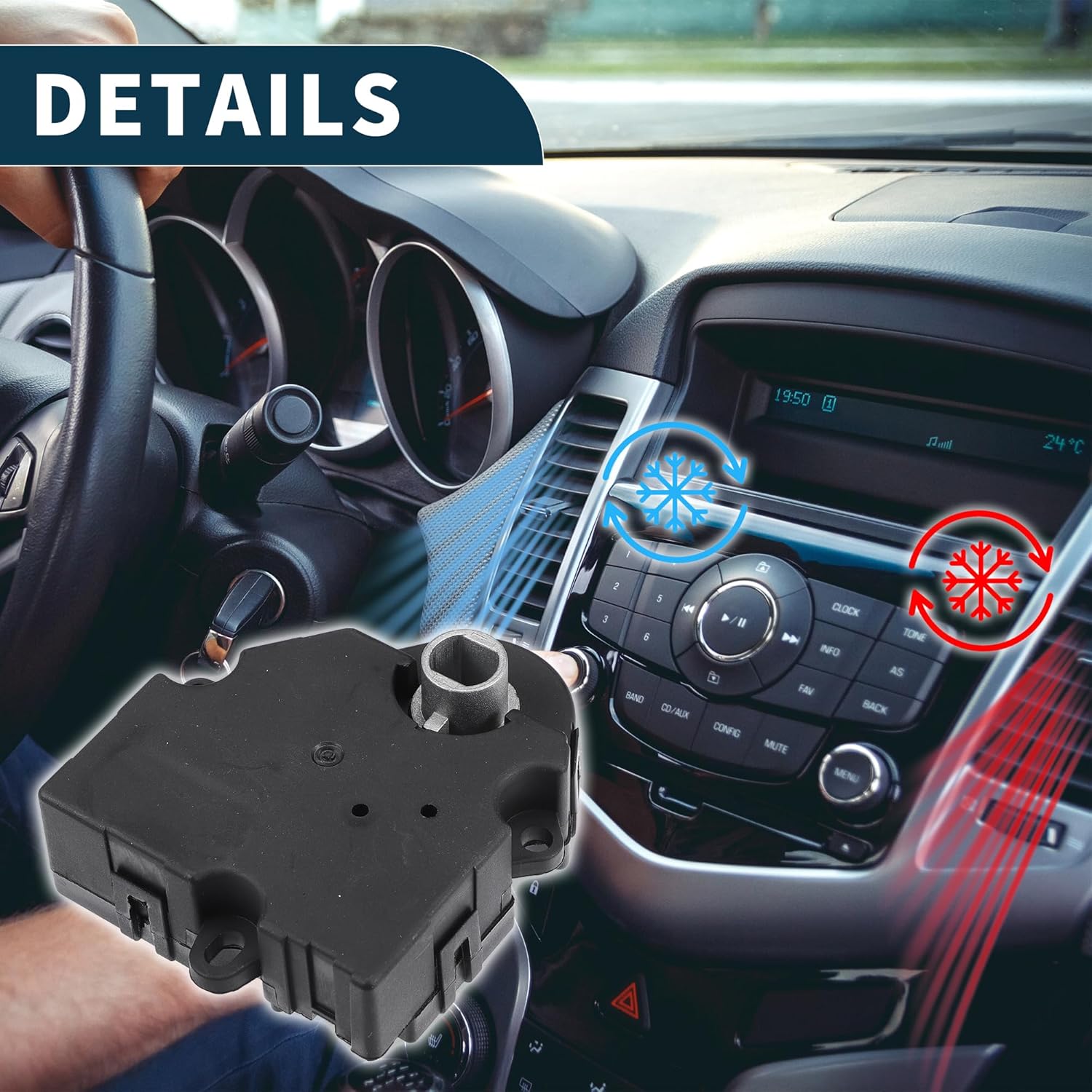 HVAC Heater Blend Air Door Control Actuator Replacement for Buick Enclave Durable No.20826182 | Air Door Actuator 3 Pcs for Chevrolet Traverse