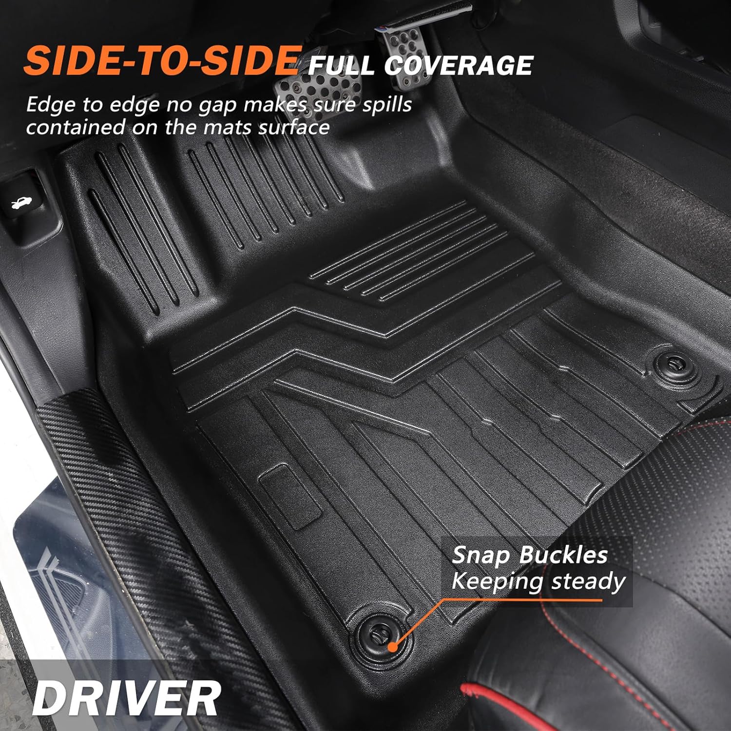 KUST Floor Mats Cargo Mat Set for Honda CR-V 2023-2025 2026 (Not for Hybrid), All Weather Cargo Trunk Liner Backrest Mat for CRV Accessories TPE Rubber Raised Edge (for Cargo in Lower Deck Position) - Image 2