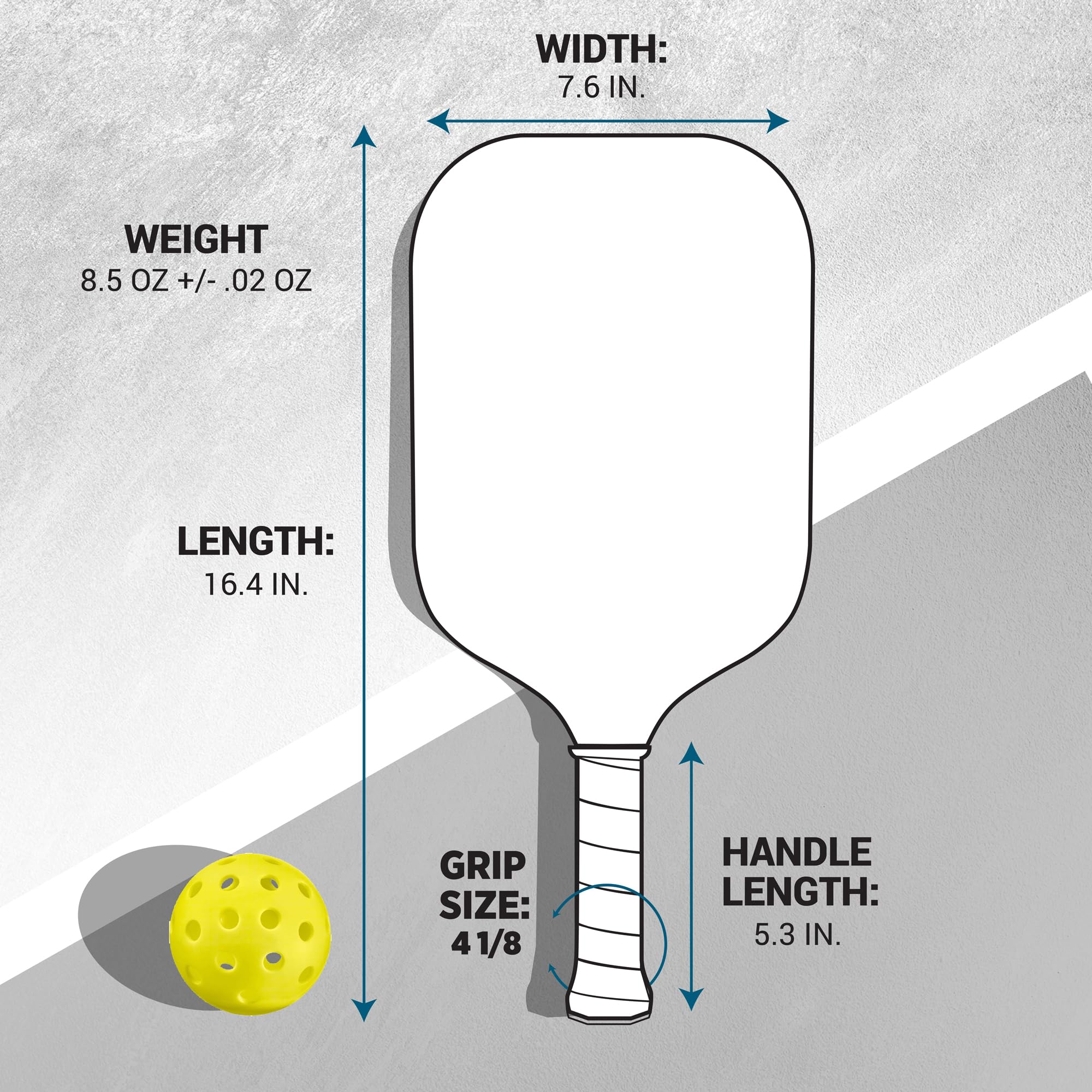 Amazon.com : Prodrive Drive White Pickleball Paddle 19mm - 3 Layer