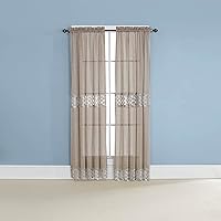 Vista 8 de Renaissance Home Fashion Lillian - Cenefa con banda de macramé, 140 cm x 43 cm, Lino, 140 cm x 43 cm