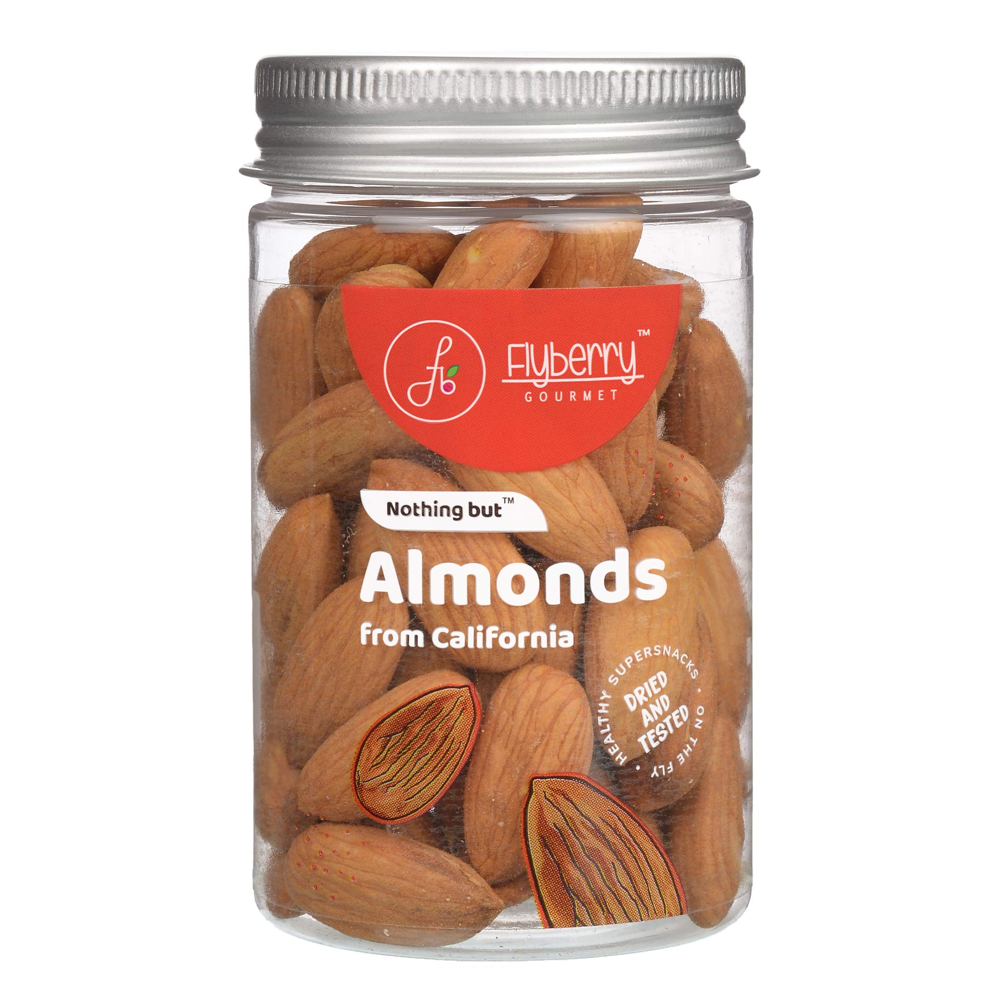 Flyberry Gourmet Premium California Jumbo Almonds, 100g |Rich in Protein, Magnesium and Dietary Fibre (B085XJ9M3J) Amazon Price History, Amazon Price Tracker
