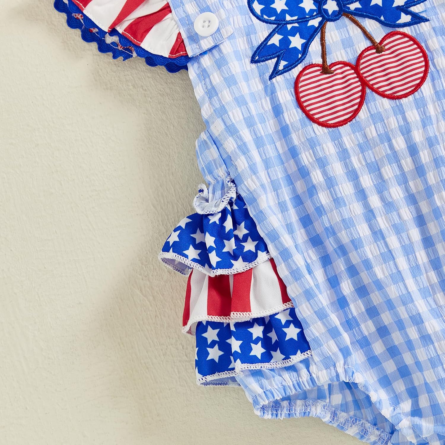 4th of July Baby Girl Outfits American Flag Bubble Romper Fourth of July Newborn Independence Day Clothes