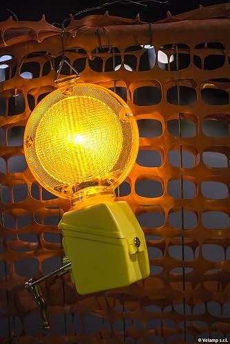 Velamp IL08 Lampe Clignotante de Chantier avec Capteur Crépusculaire LED Jaune - 4