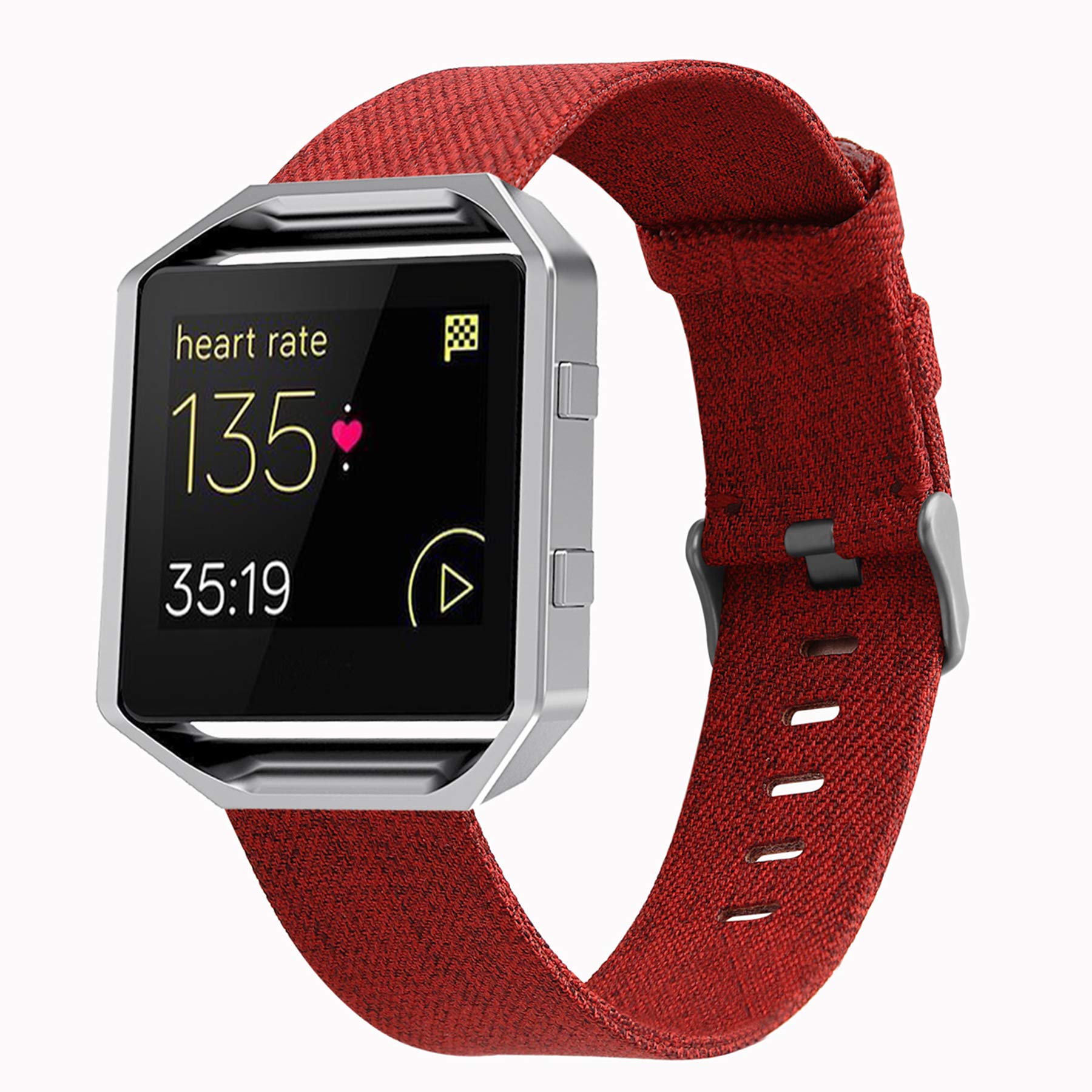 Compatible with Fitbit Blaze Bands Women Men, Woven Nylon Bands Canvas Quick Release Replacement Watch Band Wristbands Accessory Straps Bracelet Fit for Fitbit Blaze Smartwatch