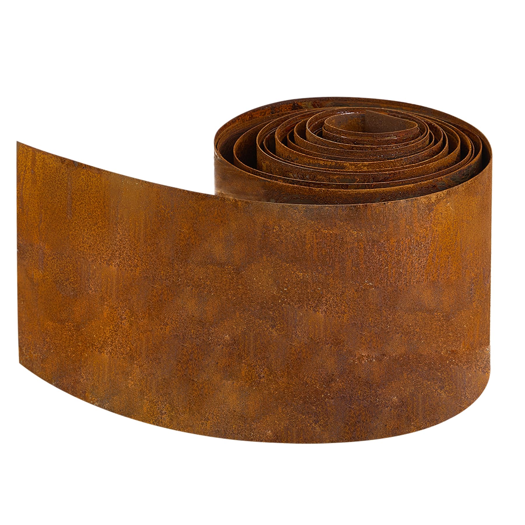 Vehipa Borde de césped de Acero corten, 5 m de Longitud, 14 cm de Altura, Borde de césped de Acero corten, Cinta para Bordes de césped con óxido, Incluye 1 par de Guantes