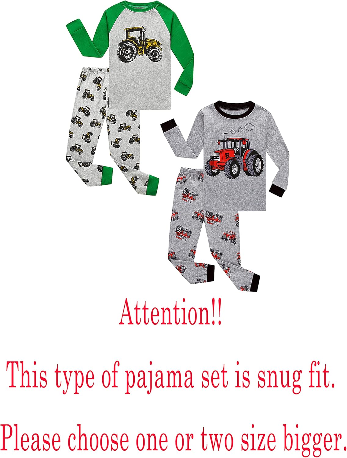 Family Feeling Striped Boys Girls 2 Piece Christmas Pajamas Set 100% Cotton Pjs - Image 3