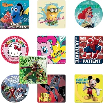 SmileMakers Medical Licensed Character Sticker - Reward Stickers for Classrooms & Kids Activities