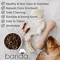 Vista 7 de Barida Pet Supplies - Cuerda de algodón 100% natural para perros, juguetes masticables de algodón blanco de primera calidad, cuerdas masticables