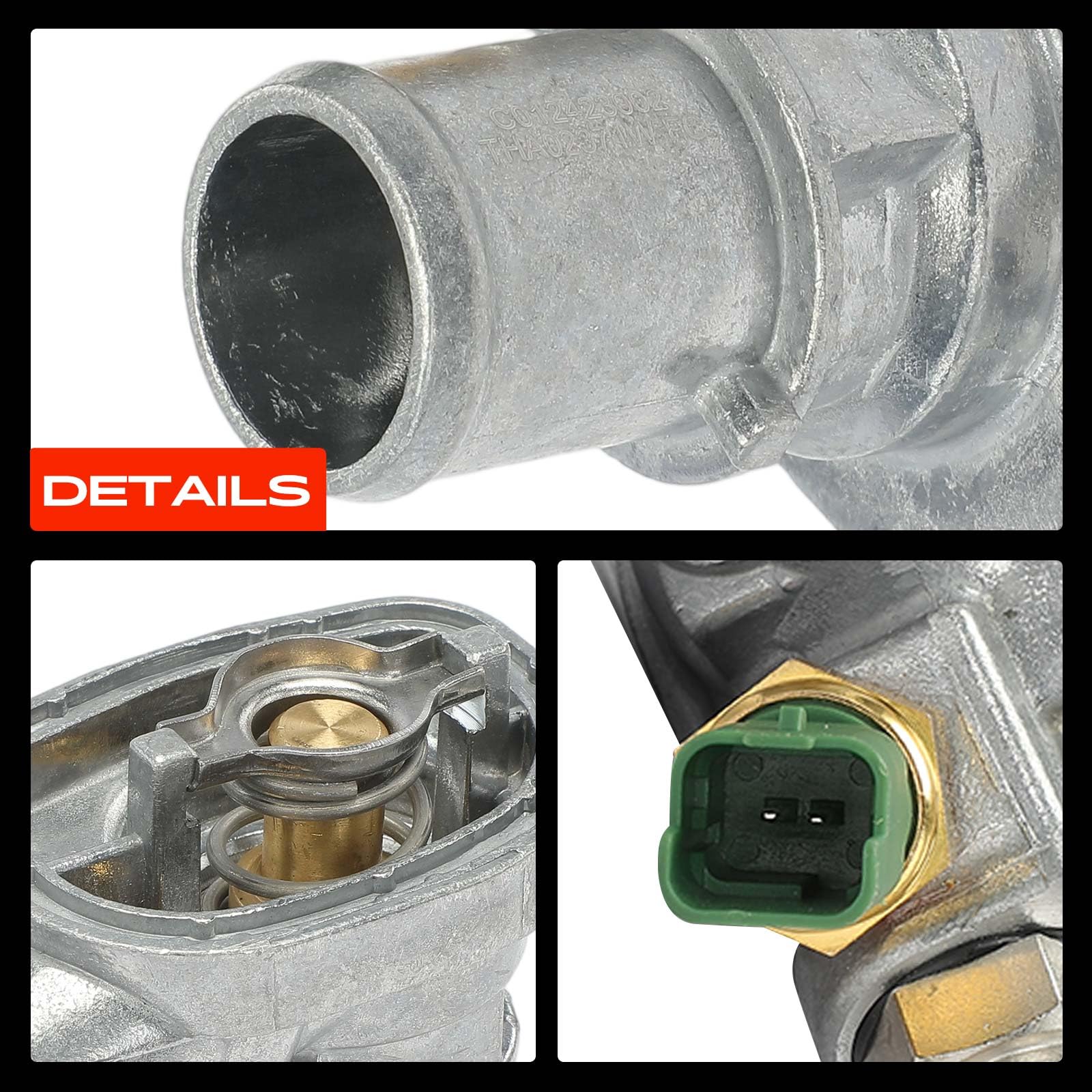 Frankberg Refrigerante del Termostato Compatibile con KA RU8 1.2 169 1.2 Ypsilon 312 1.2 Bi-Fuel Ypsilon 843 1.2 169 1.2 4x4 Replace# 1535448,9S518575AA