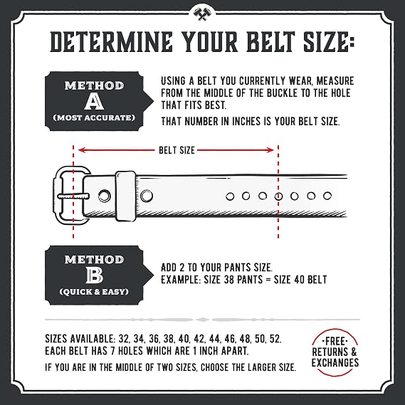 Main Street Forge No Buckle Belt | Made in USA Mens Cowboy Belt | 1 1/2 Leather Belt Strap with Snaps